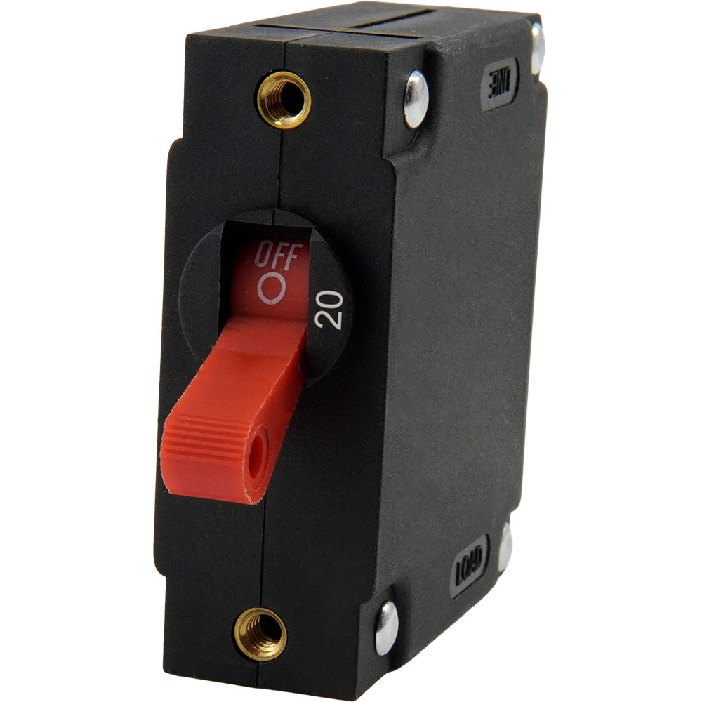 Egis A Series Red Toggle Panel Mount Circuit Breaker  Single Pole 20A 322120