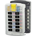 Blue Sea 5029 ST Blade Fuse Block wCover  12 Circuit wo Negative Bus 5029