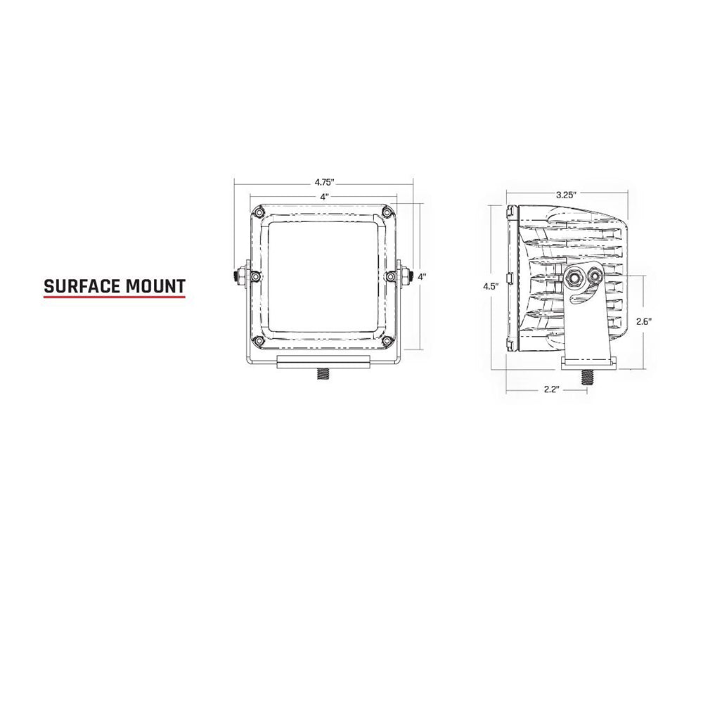 RIGID Industries DXL PRO  SpecterDriving LED  Pair  Black 322613