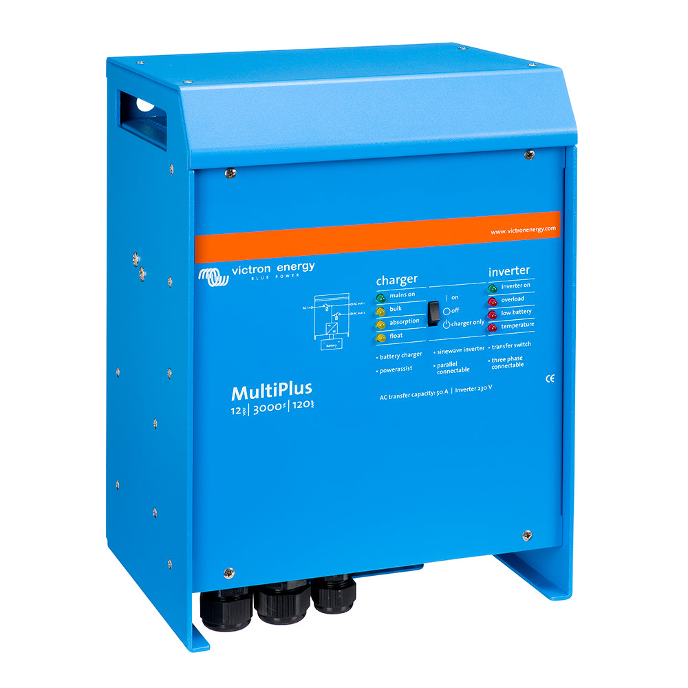 Victron MultiPlus InverterCharger 12VDC  3000VA  120VAC w 120AMP Battery Charger  50AMP Transfer Switch UL 1741  UL 458