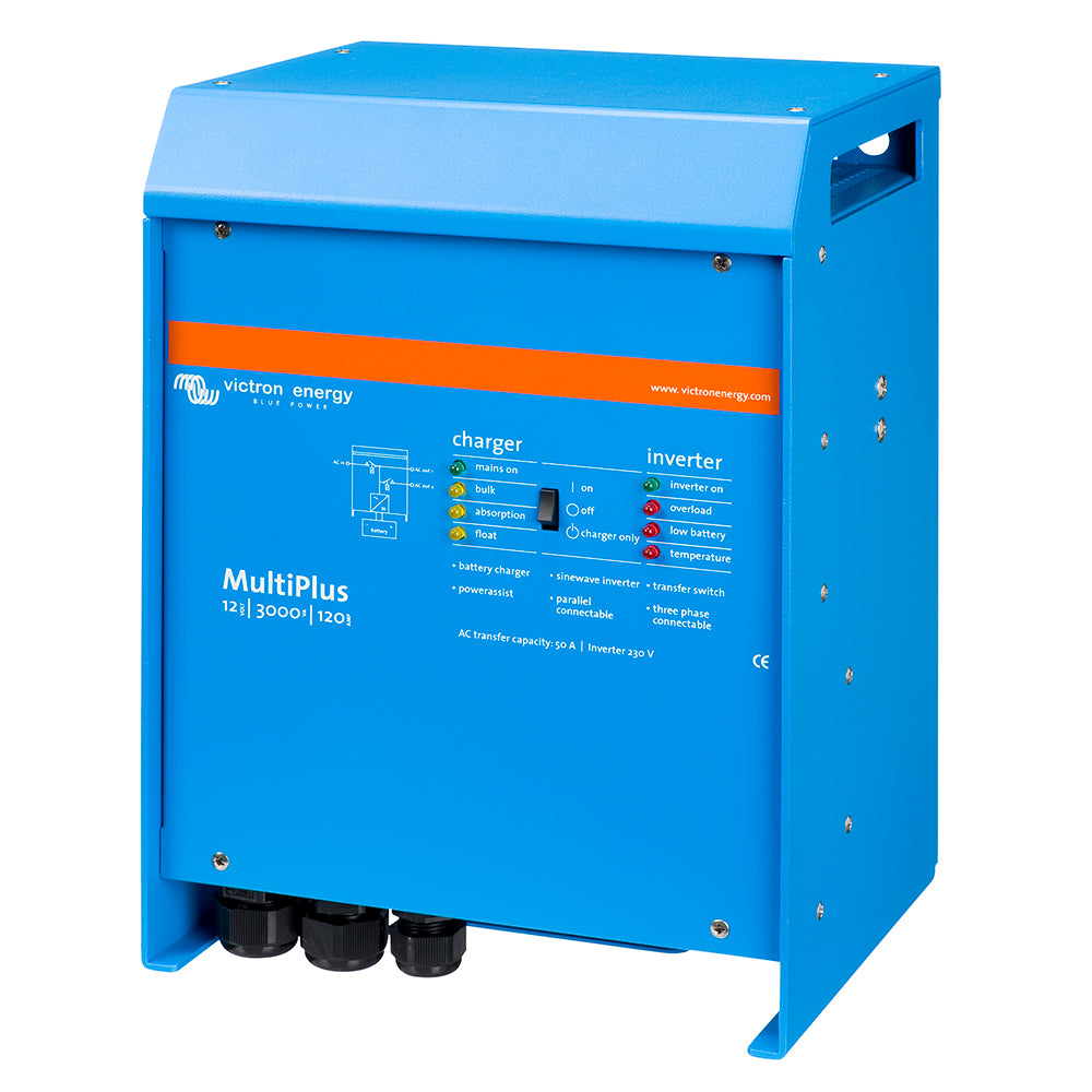 Victron MultiPlus InverterCharger 12VDC  3000VA  120VAC w 120AMP Battery Charger  50AMP Transfer Switch UL 1741  UL 458