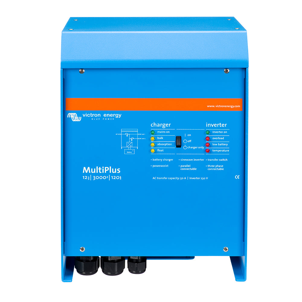 Victron MultiPlus InverterCharger 12VDC  3000VA  120VAC w 120AMP Battery Charger  50AMP Transfer Switch UL 1741  UL 458