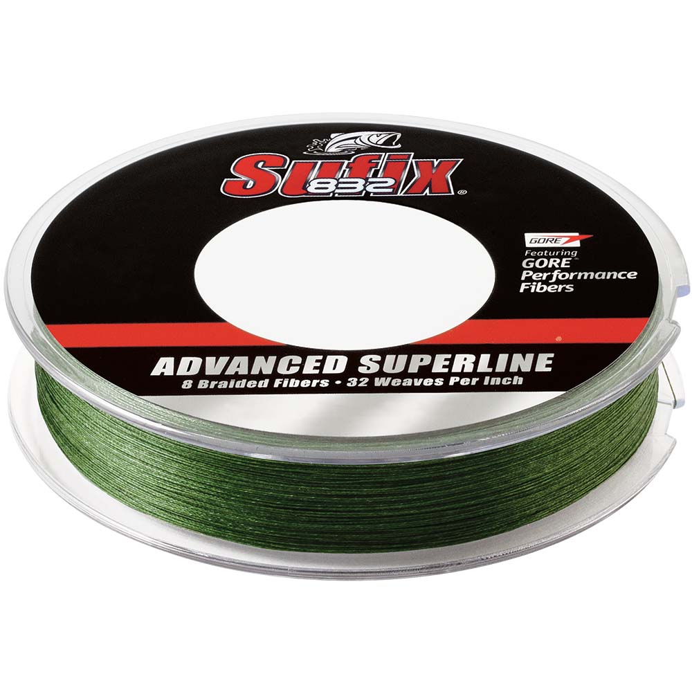 Sufix 832 Advanced Superline Braid  10lb  LowVis Green  150 yds 660010G