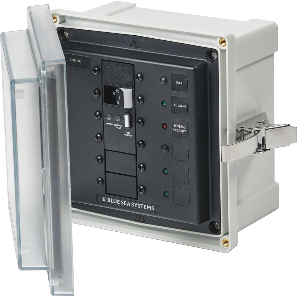 Blue Sea 3123  SMS Panel Enclosure wELCI 32A  3 Blanks  230V AC 3123